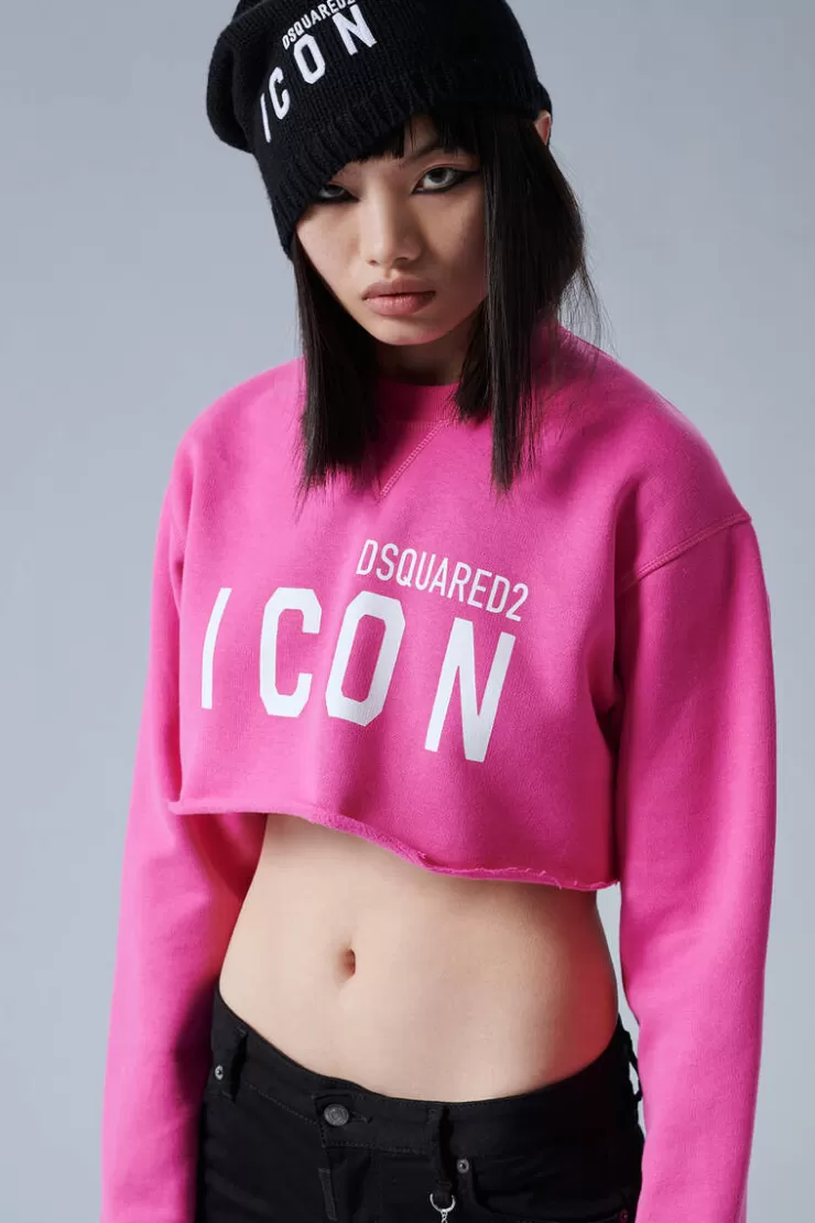 Dsquared2 Be Icon Cool Cropped Sweater>Donna Felpe