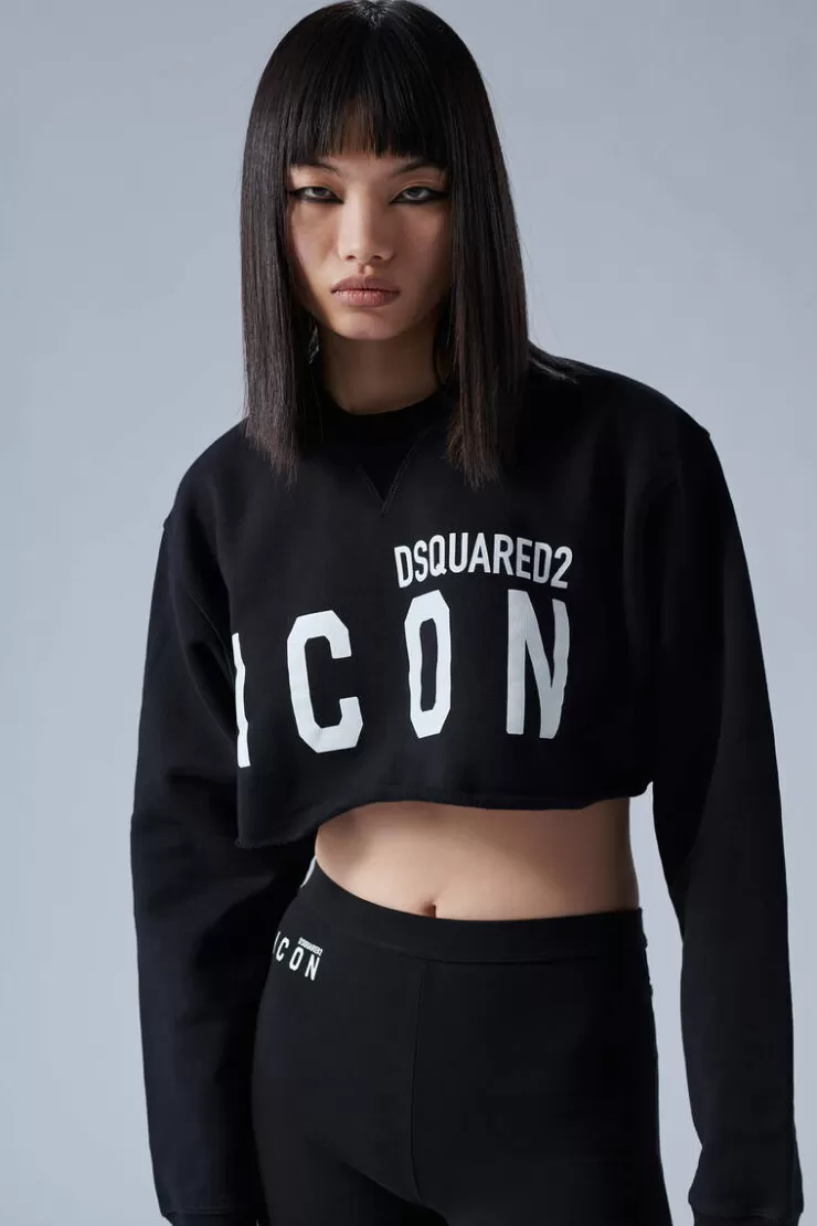 Dsquared2 Be Icon Cool Cropped Sweater>Donna Felpe