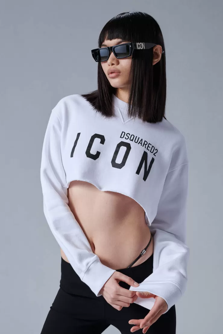 Dsquared2 Be Icon Cool Cropped Sweater>Donna Felpe