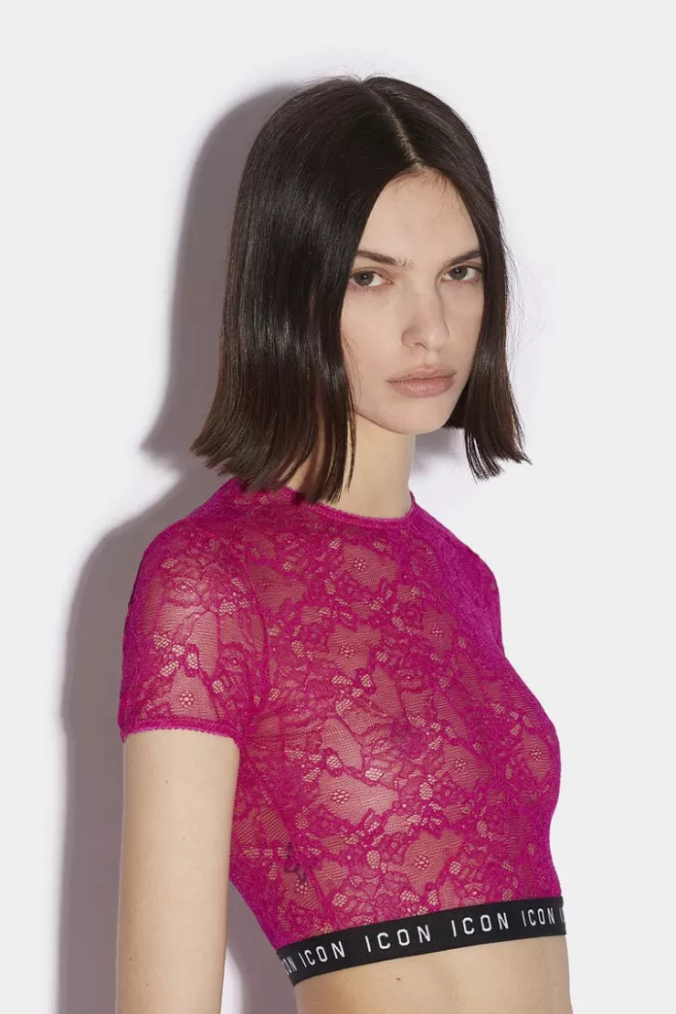 Dsquared2 Be Icon Crop Top>Donna Intimo