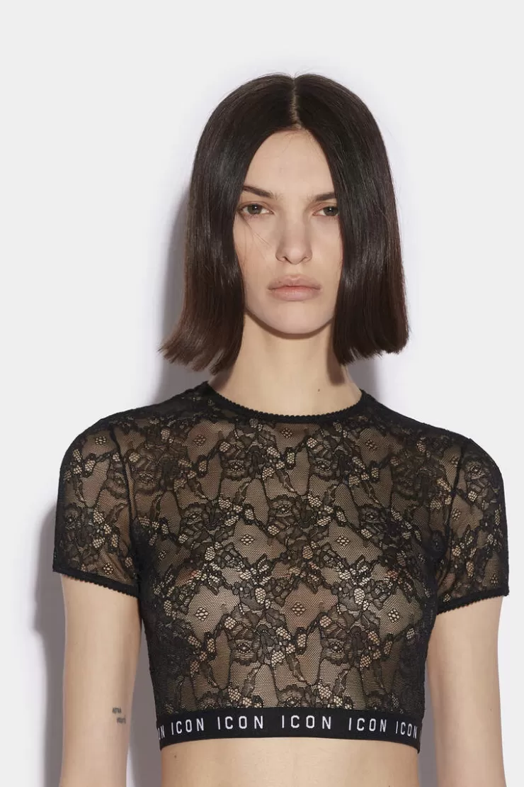 Dsquared2 Be Icon Crop Top>Donna Intimo