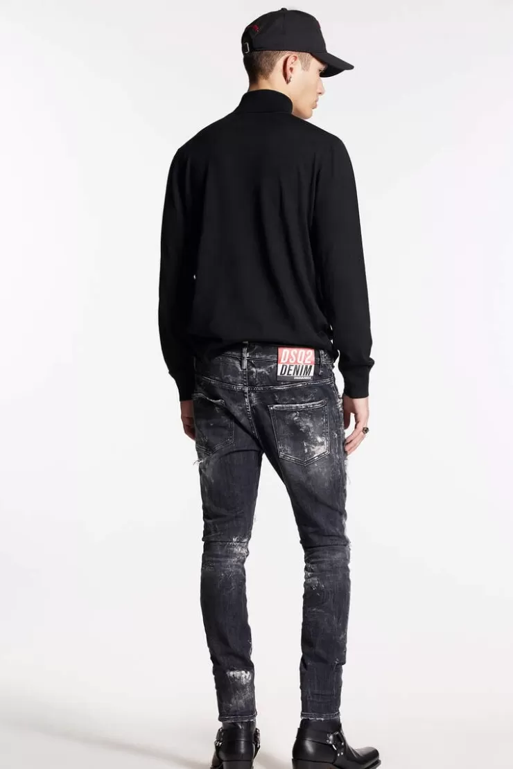 Dsquared2 Black Destroyed Wash Super Twinky Jeans>Uomo Jeans