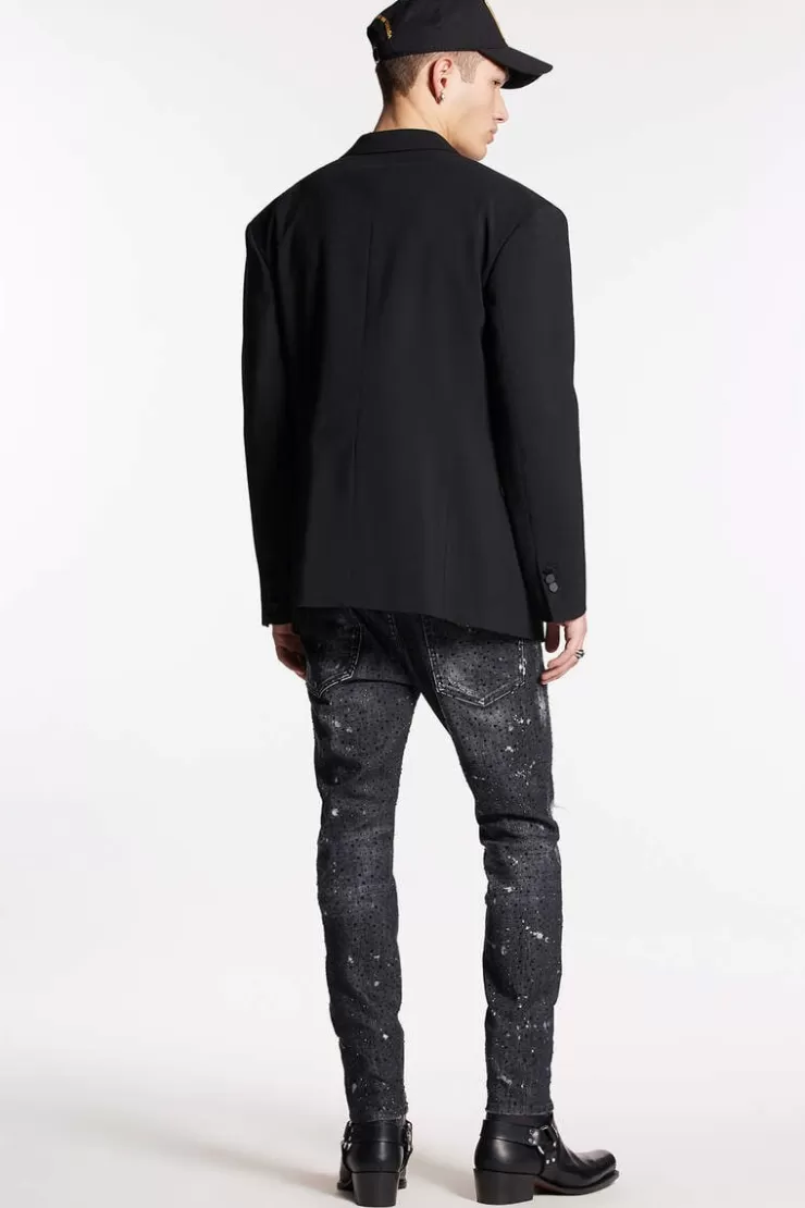 Dsquared2 Black Galaxy Wash Skater Jeans>Uomo Jeans