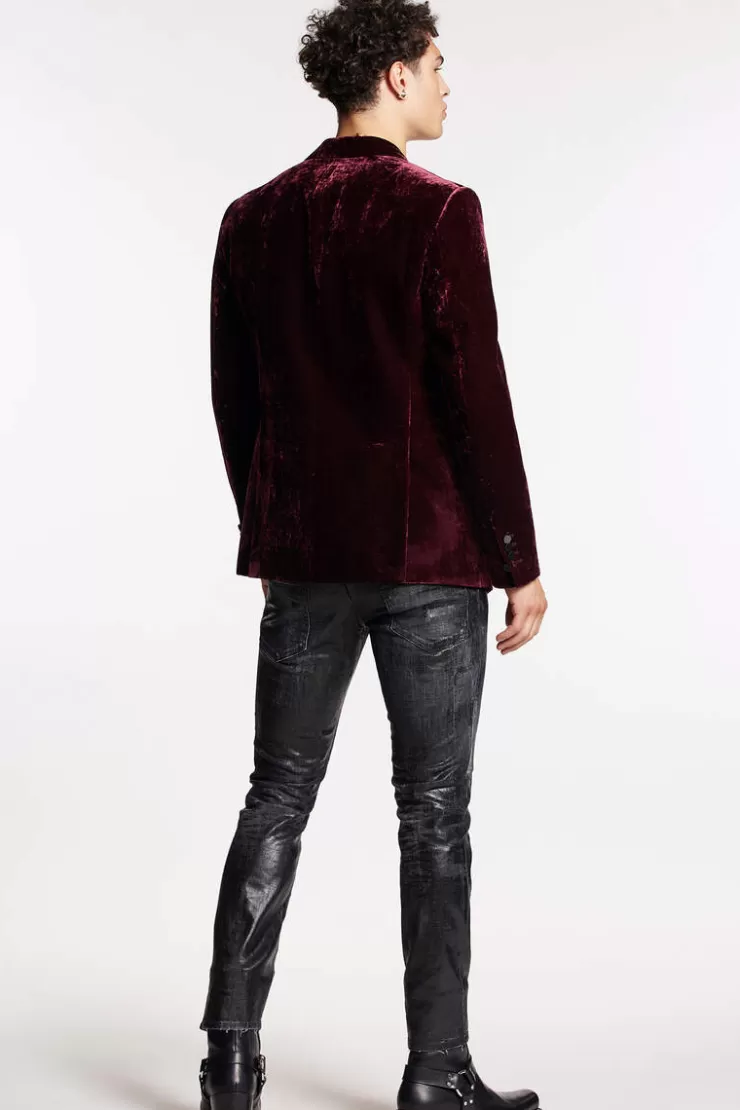 Dsquared2 Black Shiny Coated Wash Skater Jeans>Uomo Jeans
