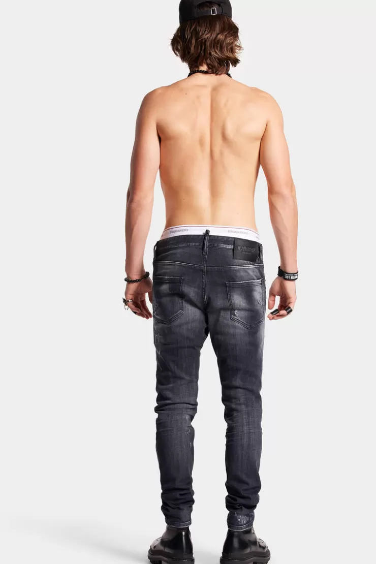 Dsquared2 Black Slash Wash Cool Guy Jeans>Uomo Jeans