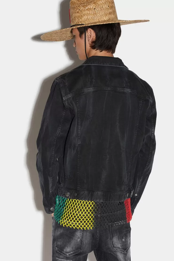 Dsquared2 Black Smoke Bull Wash Dan Jean Jacket>Uomo Cappotti & Giubbotti