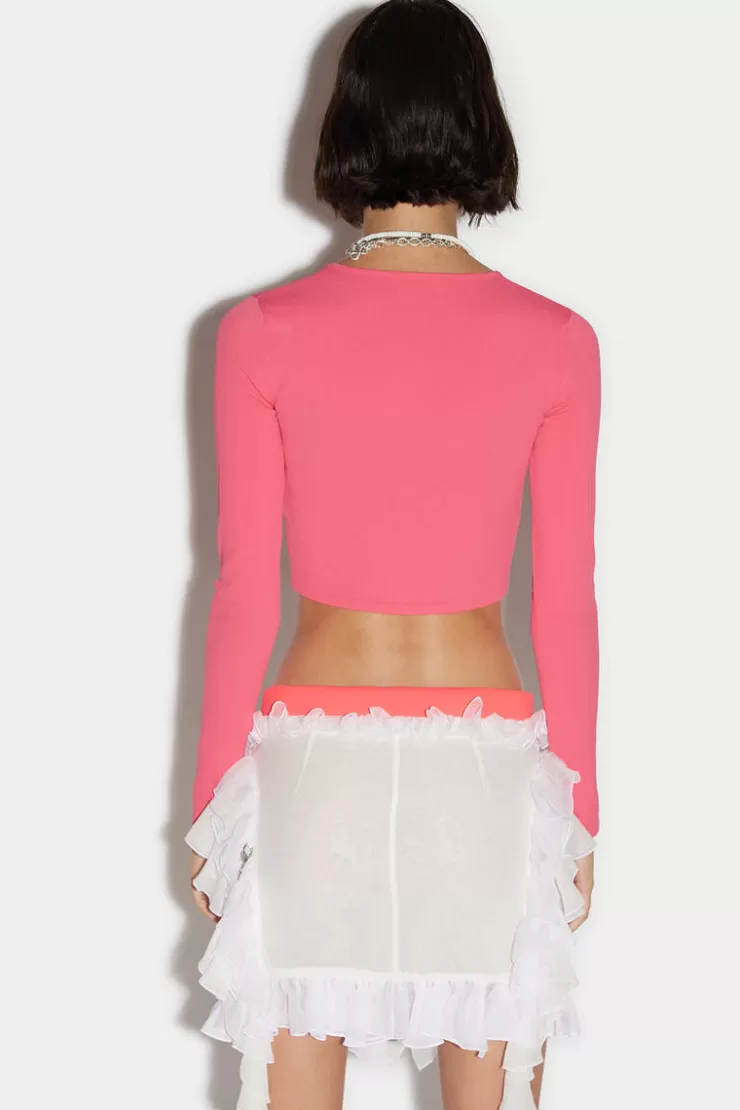 Dsquared2 Buttoned-Up Cardy>Donna Top & T-Shirt