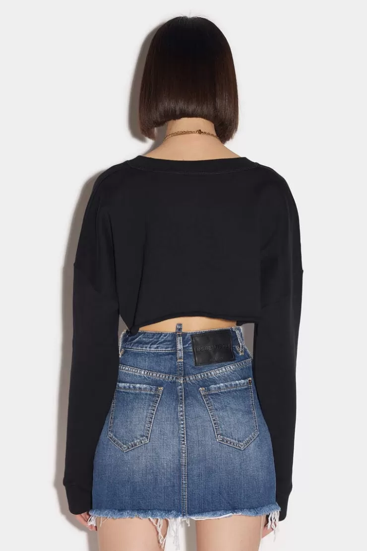 Dsquared2 Ceresio 9 Crop Sweater>Donna Felpe