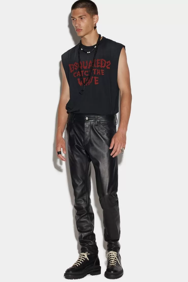 Dsquared2 Cool Guy Leather Pants>Uomo Jeans