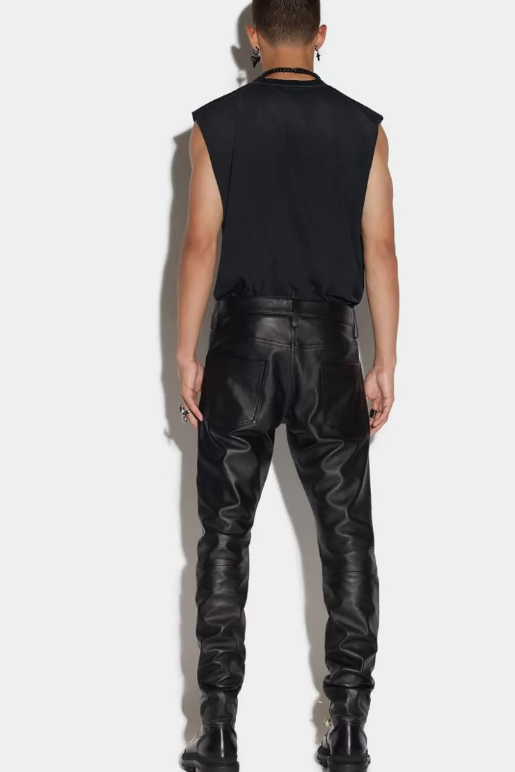 Dsquared2 Cool Guy Leather Pants>Uomo Jeans