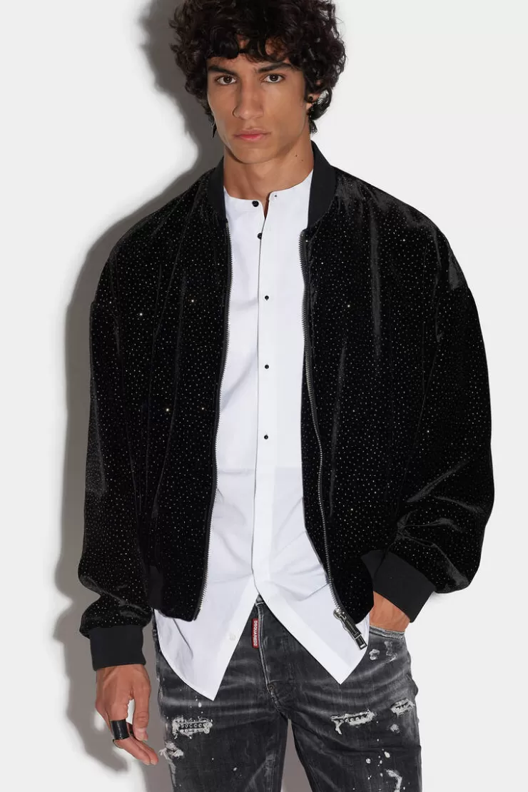 Dsquared2 Crystal Bomber>Uomo Cappotti & Giubbotti