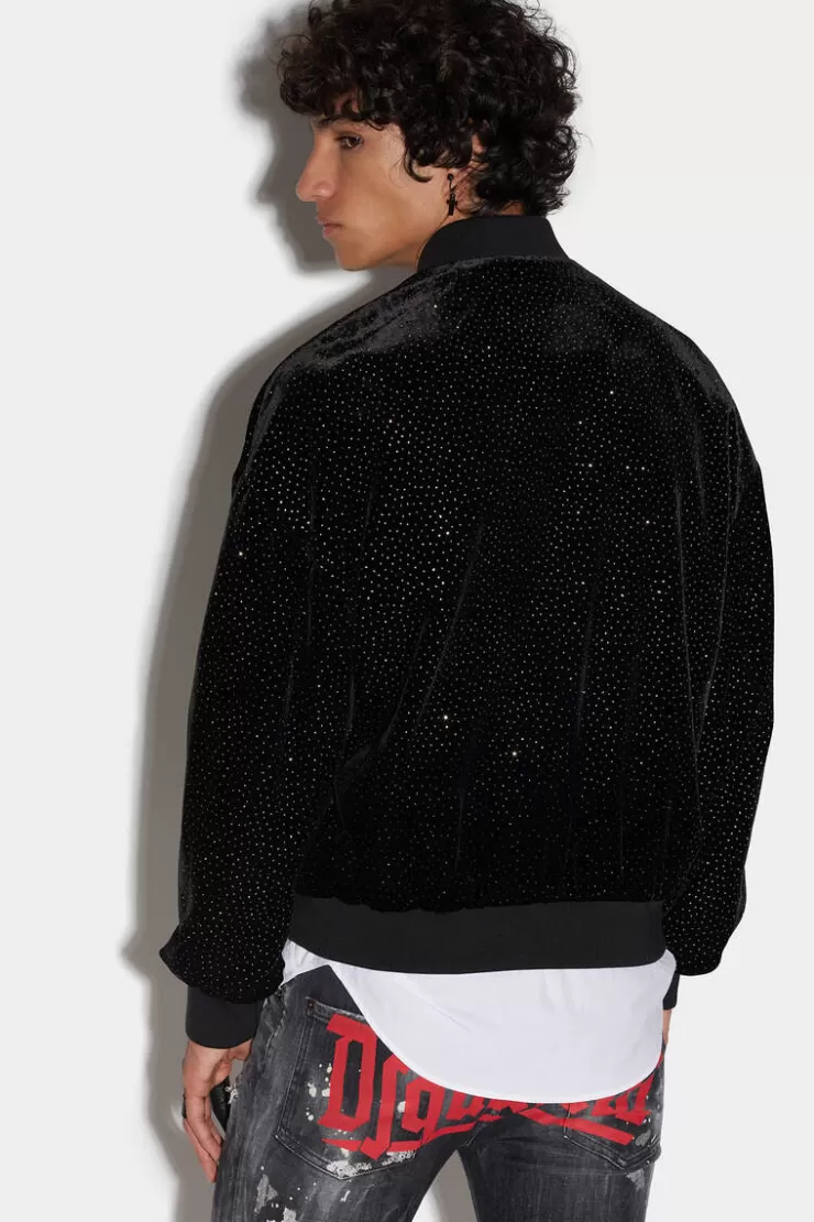 Dsquared2 Crystal Bomber>Uomo Cappotti & Giubbotti