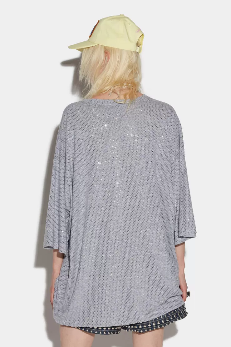 Dsquared2 Crystals Precius T-Shirt>Donna Top & T-Shirt