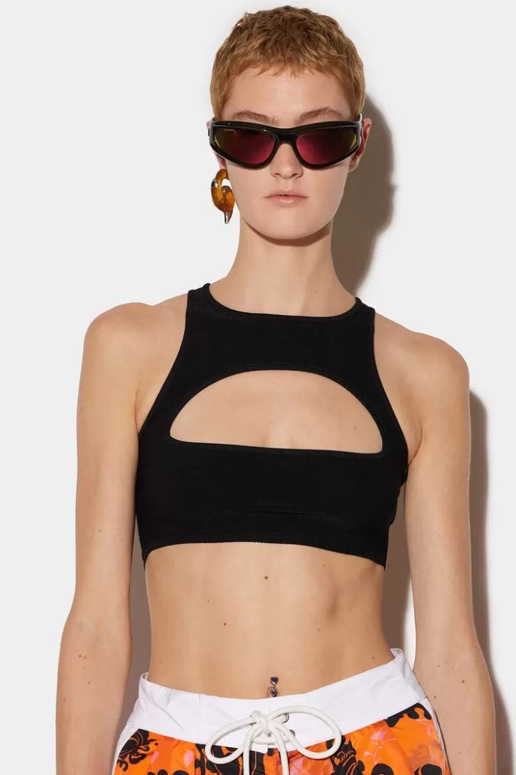 Dsquared2 Cut-Out Bikini Top>Donna Top & T-Shirt