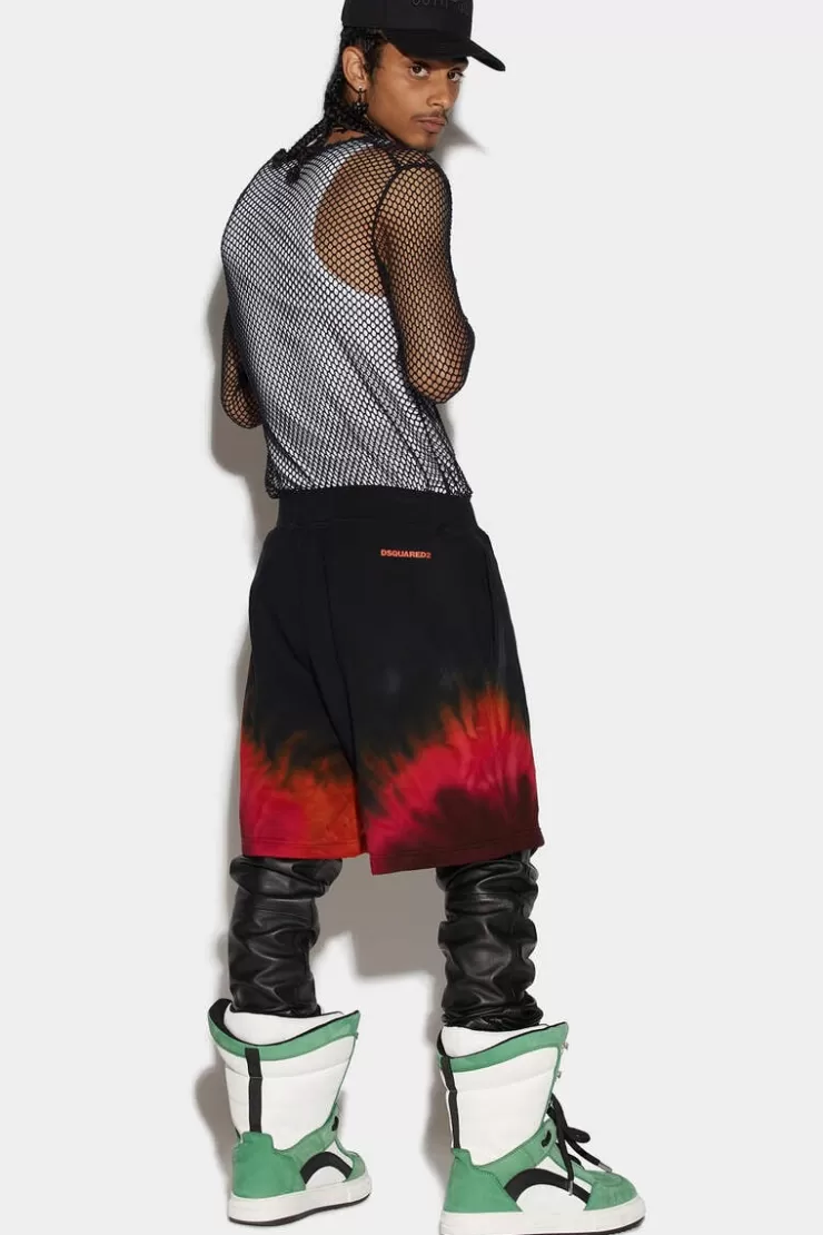 Dsquared2 D2 Flame Relax Shorts>Uomo Pantaloni Corti