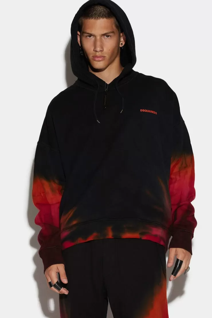 Dsquared2 D2 Flamen Tie&Dyed K2 Over Hoodie>Uomo Felpe
