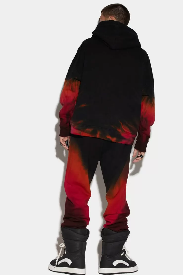 Dsquared2 D2 Flamen Tie&Dyed K2 Over Hoodie>Uomo Felpe