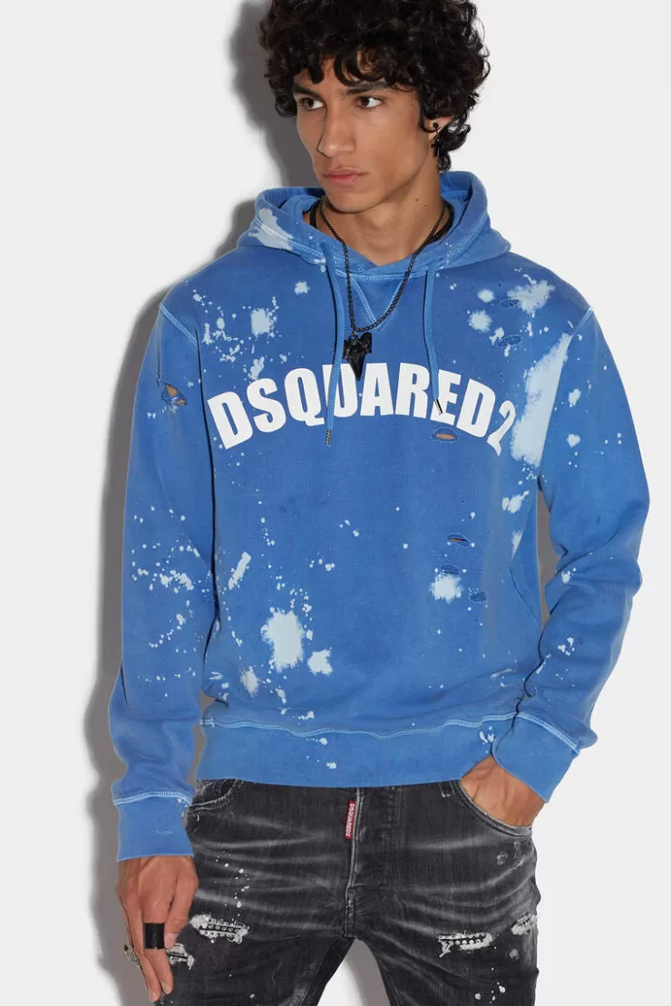 Dsquared2 D2 Goth Foam Hoodie>Uomo Felpe