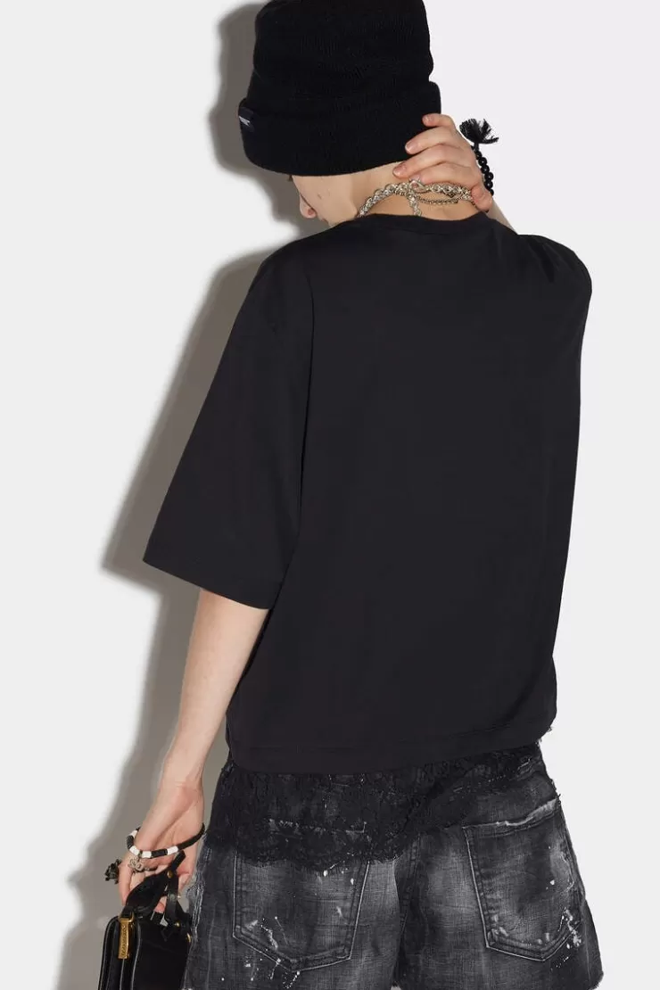 Dsquared2 D2 Gothsunset Lace T-Shirt>Donna Top & T-Shirt