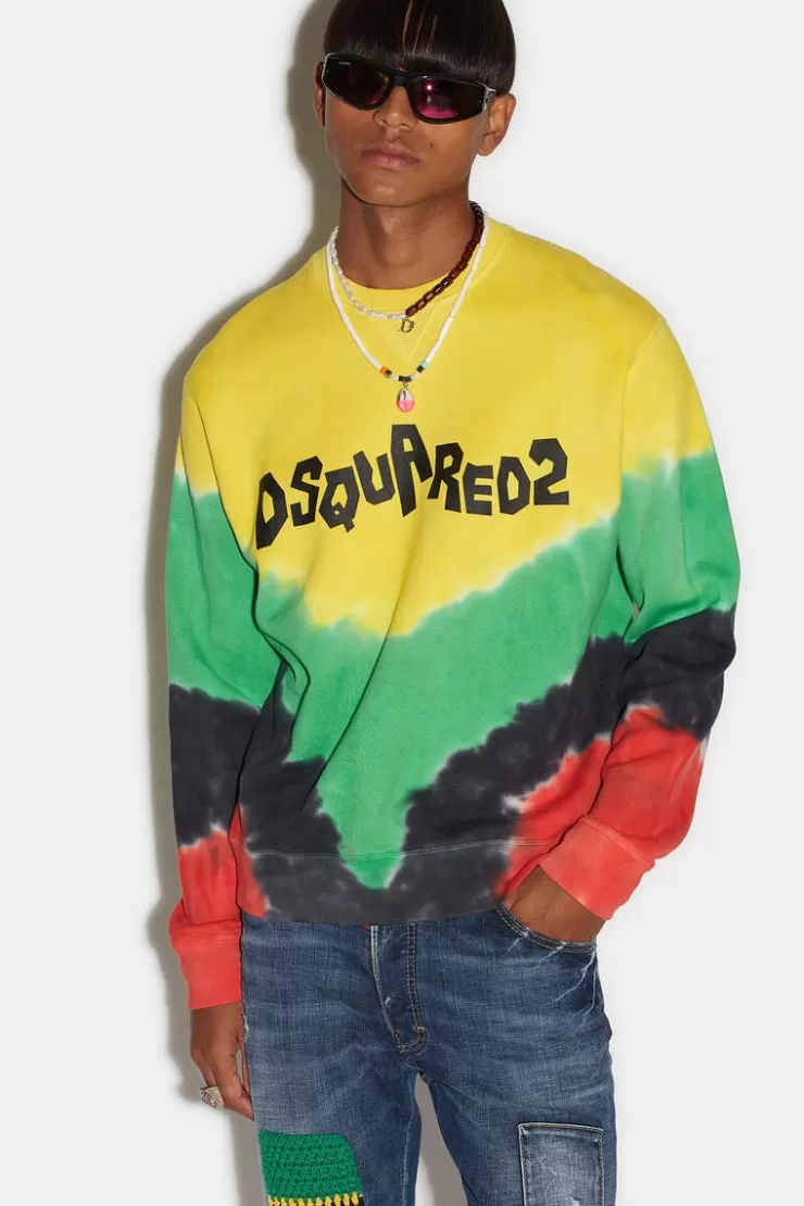 Dsquared2 D2 Jamaica Tie&Dye Cool Sweatshirt>Uomo Felpe