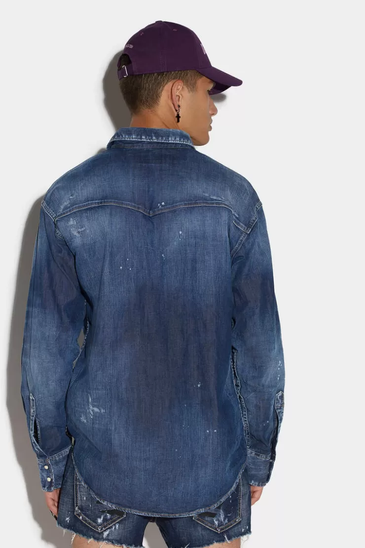 Dsquared2 D2 Leaf West Dropped Shoulder Shirt>Uomo Camicie