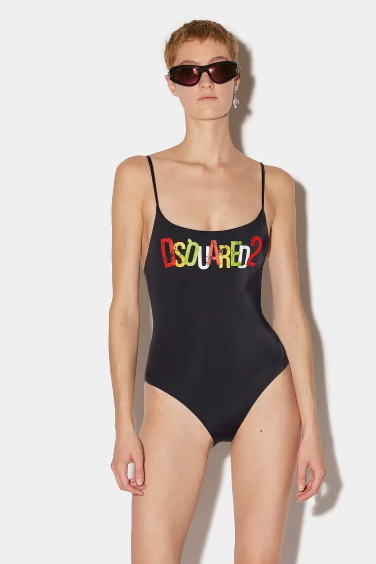 Dsquared2 D2 Lettering One-Piece>Donna Costumi