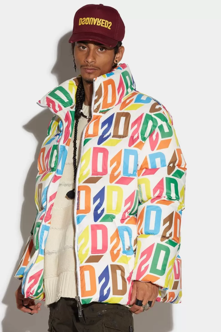 Dsquared2 D2 Monogram Puffer>Uomo Cappotti & Giubbotti