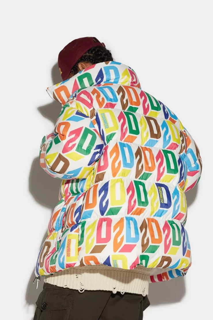 Dsquared2 D2 Monogram Puffer>Uomo Cappotti & Giubbotti