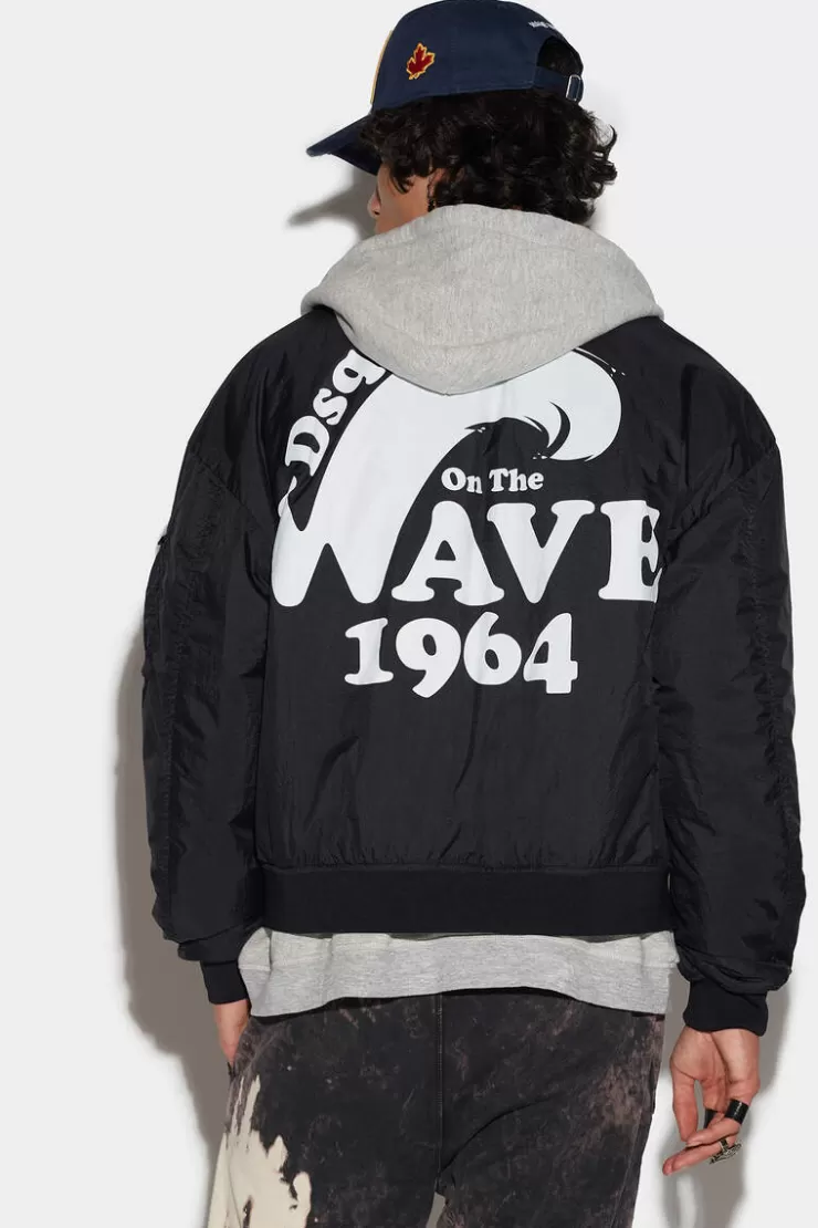 Dsquared2 D2 Onthewave Dropped Shoulder Bomber>Uomo Cappotti & Giubbotti