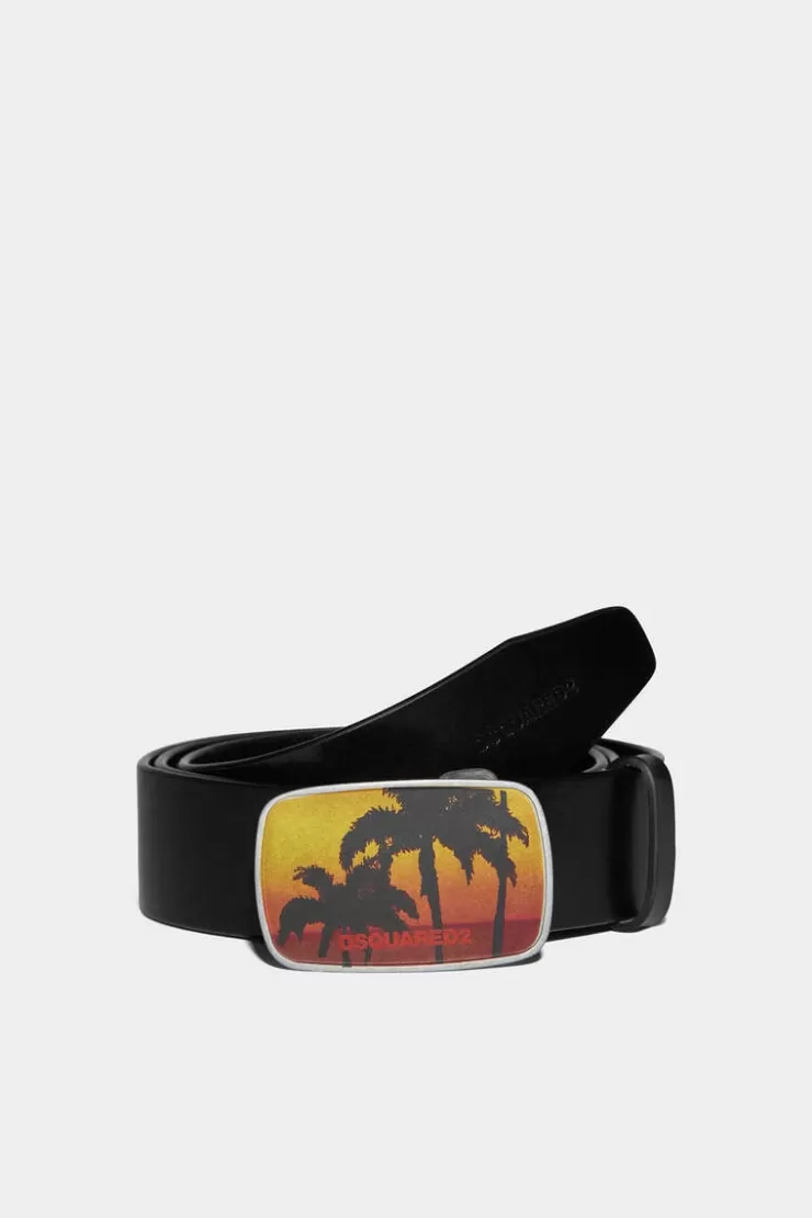 Dsquared2 D2 Palms Plaque Belt>Uomo Cinture
