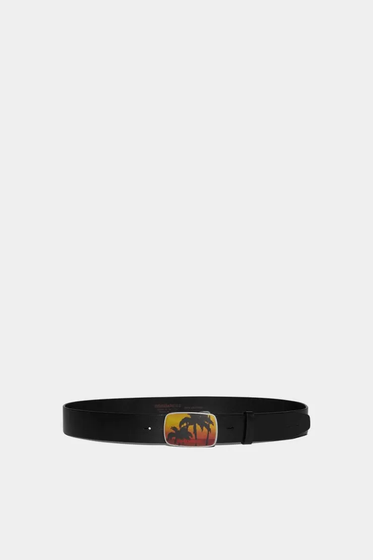 Dsquared2 D2 Palms Plaque Belt>Uomo Cinture