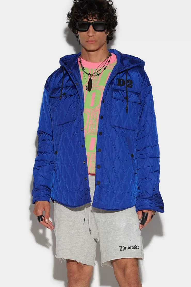Dsquared2 D2 Quilted Dropped Military Jacket>Uomo Cappotti & Giubbotti