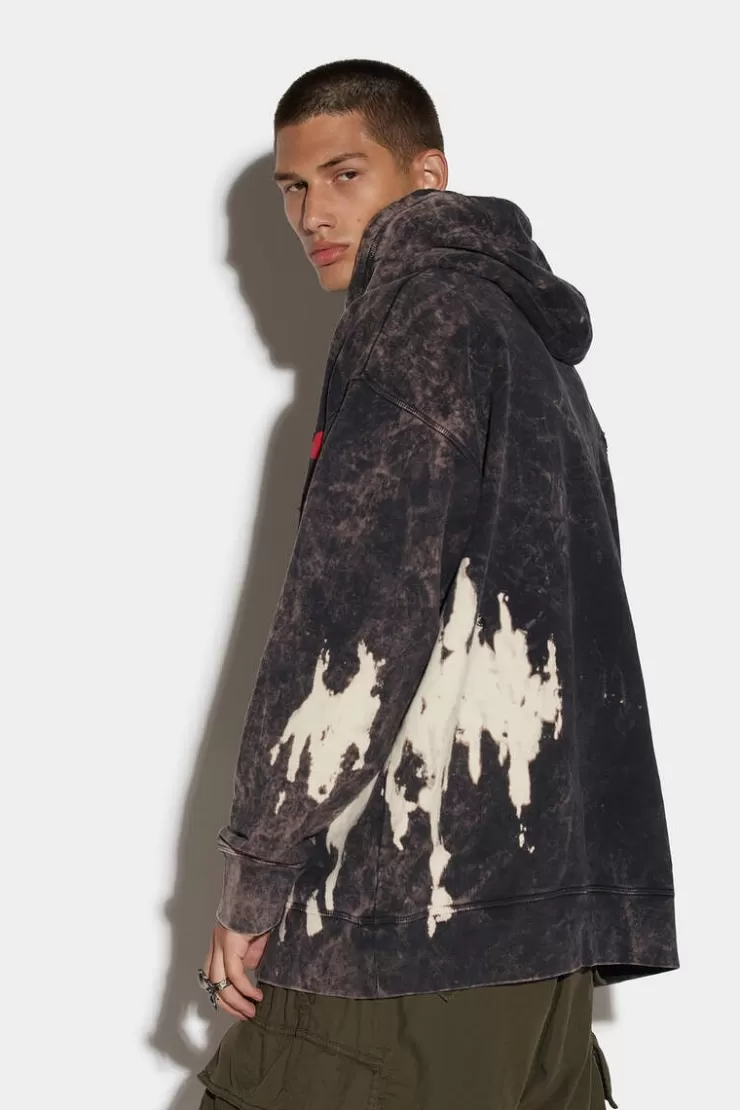 Dsquared2 D2 Reverse Tie&Dyed Slouch Hoodie>Uomo Felpe