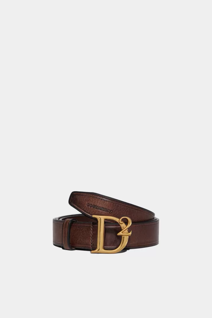 Dsquared2 D2 Statement Plaque Belt>Uomo Cinture