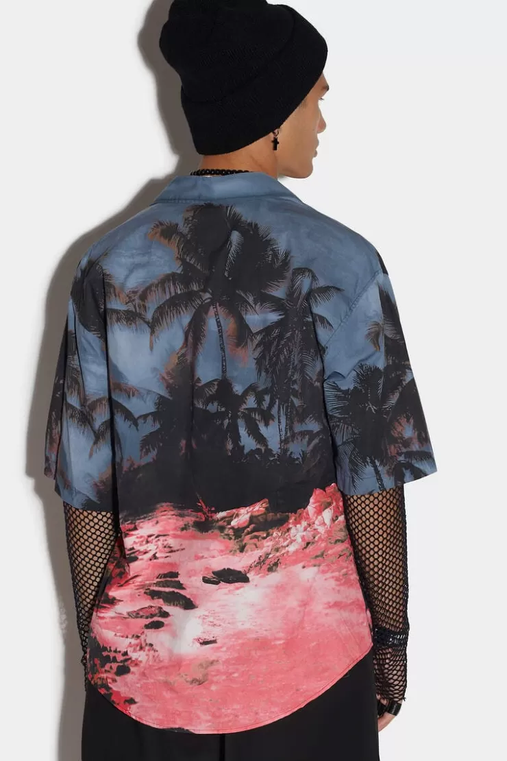 Dsquared2 D2 Sunrise Bowling Shirt>Uomo Camicie