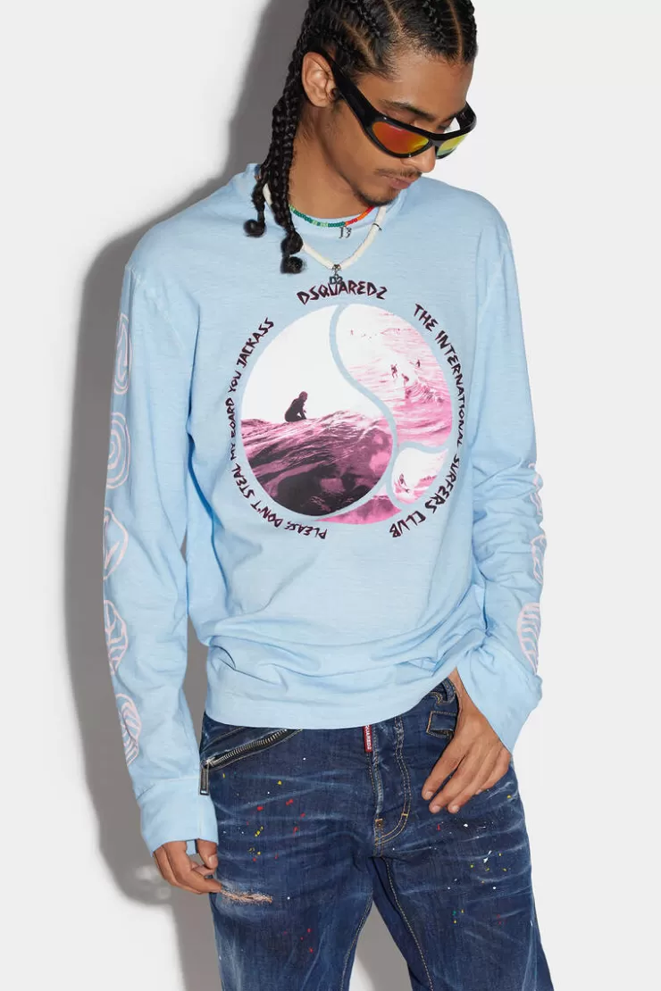 Dsquared2 D2 Surfer Club Over Surf T-Shirt>Uomo T-Shirt & Polo