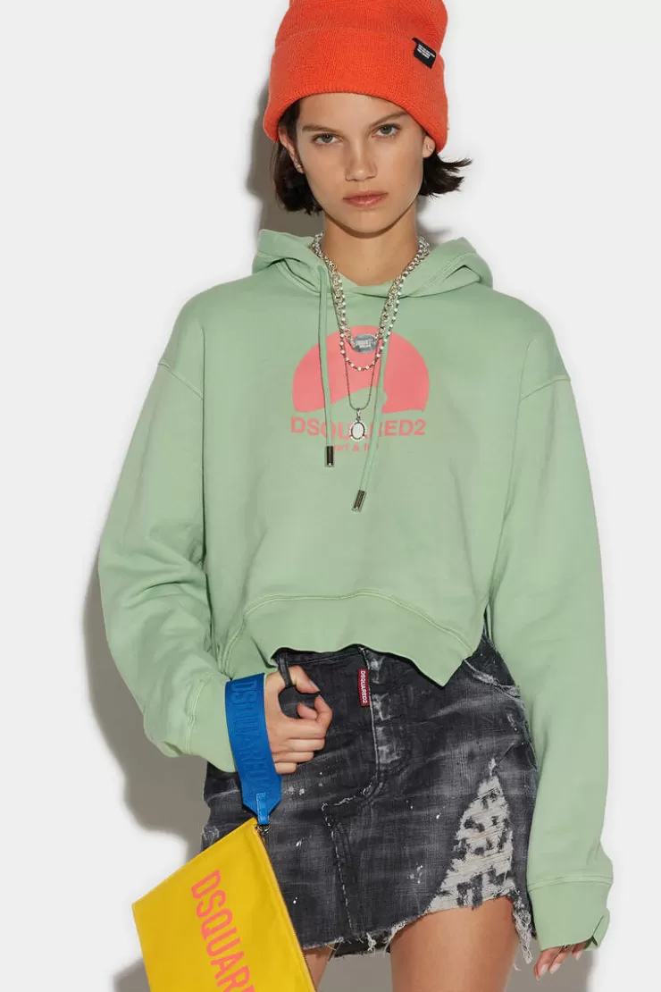 Dsquared2 D2 Surf&Fun Cut Hoodie>Donna Felpe