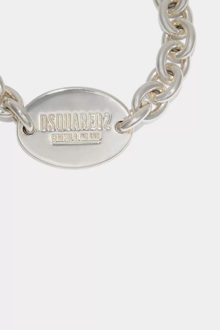 Dsquared2 D2 Tag Chain Bracelet>Uomo Gioielli