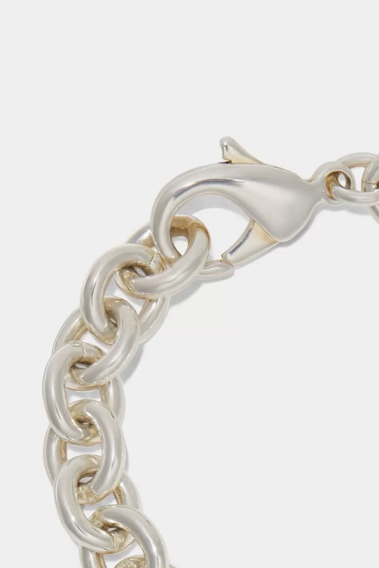 Dsquared2 D2 Tag Chain Bracelet>Uomo Gioielli