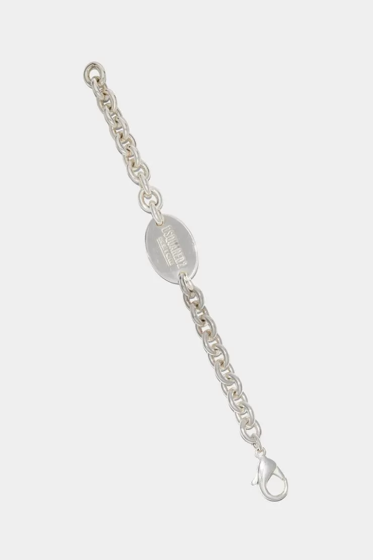 Dsquared2 D2 Tag Chain Bracelet>Uomo Gioielli