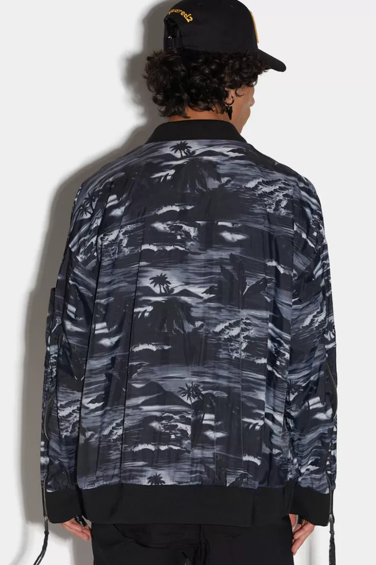 Dsquared2 D2Hawaii Oversize Bomber>Uomo Cappotti & Giubbotti