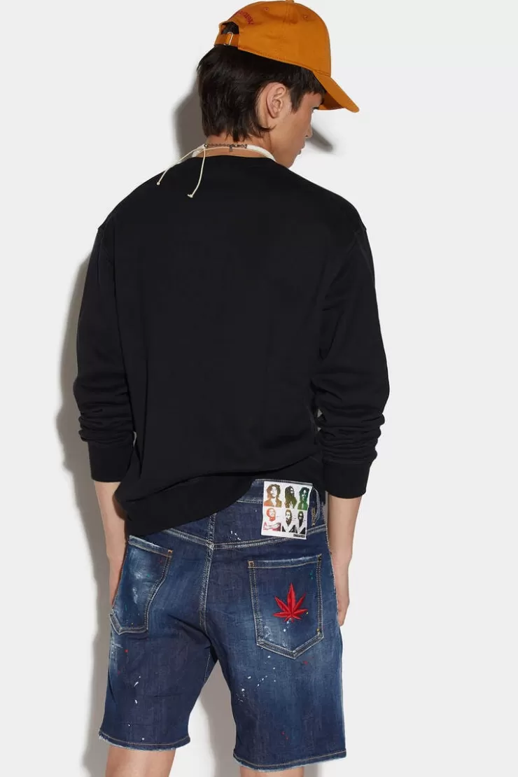 Dsquared2 Dark Bob Wash Marine Shorts>Uomo Pantaloni Corti