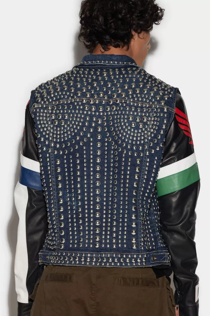 Dsquared2 Dark Clean Wash Classic Jean Vest>Uomo Cappotti & Giubbotti
