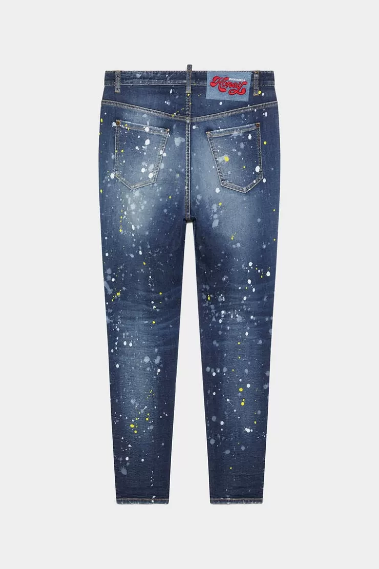 Dsquared2 Dark Crystal Wash High Waist Twiggy Jeans>Donna Jeans