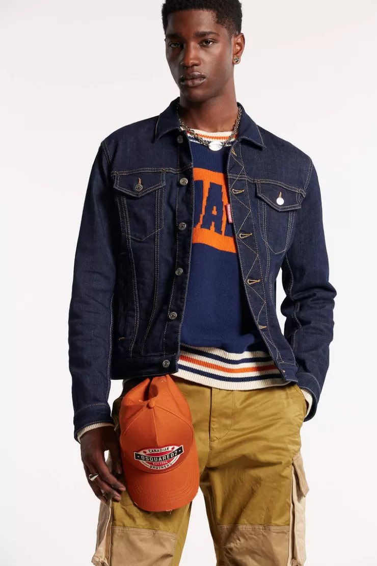 Dsquared2 Dark Rinse Wash Dan Jean Jacket>Uomo Cappotti & Giubbotti