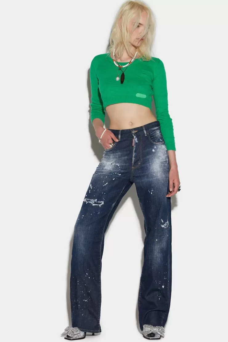 Dsquared2 Dark Ripped Wash San Diego Jeans>Donna Jeans