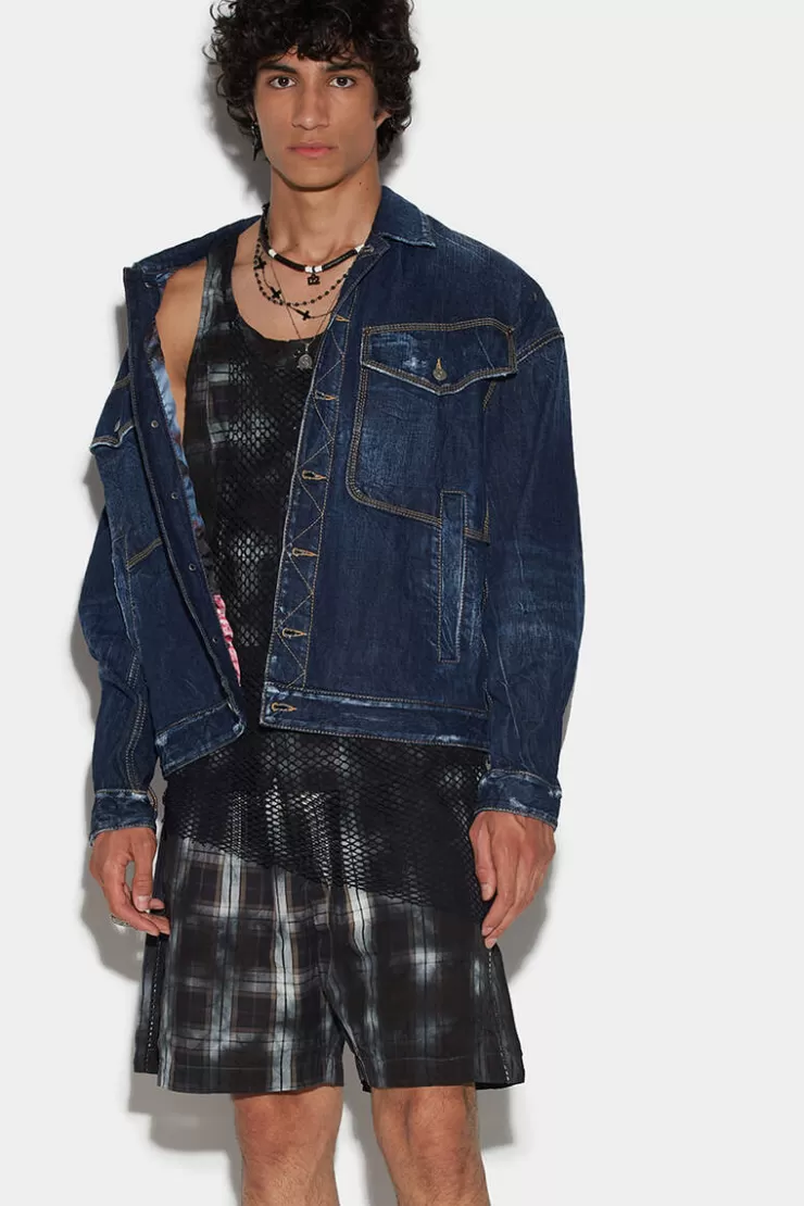 Dsquared2 Dark Semplice Wash D2 Sunrise Jean Jacket>Uomo Cappotti & Giubbotti