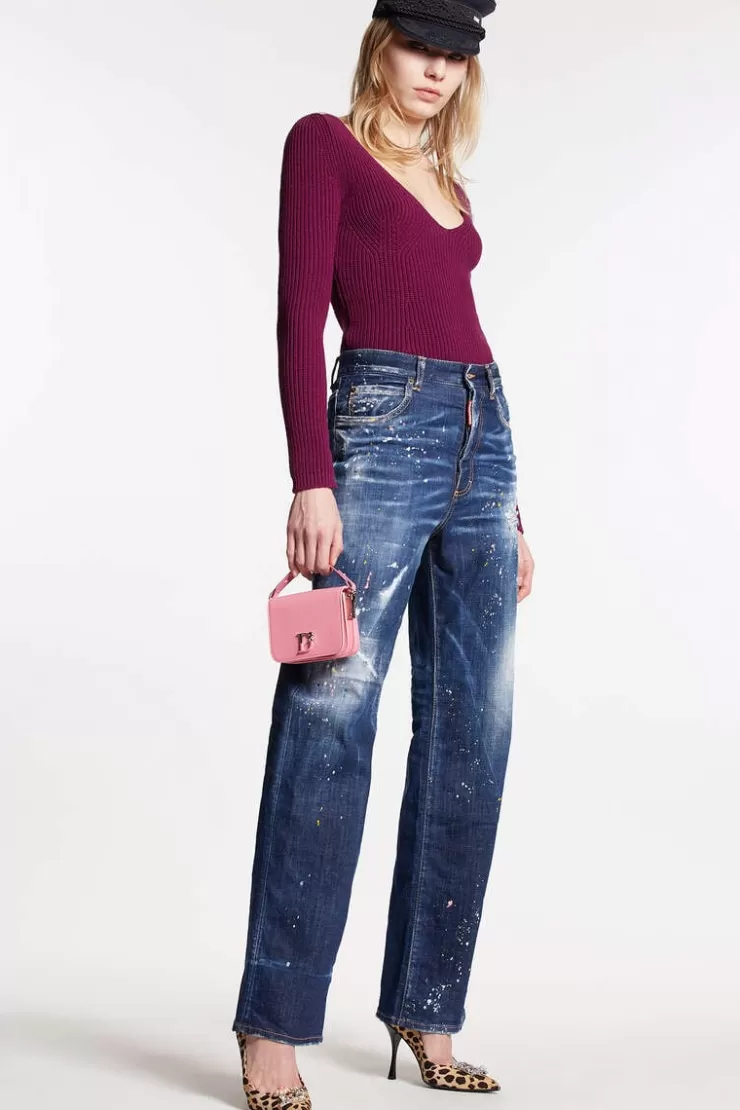 Dsquared2 Dark Spotted Wash San Diego Jeans>Donna Jeans