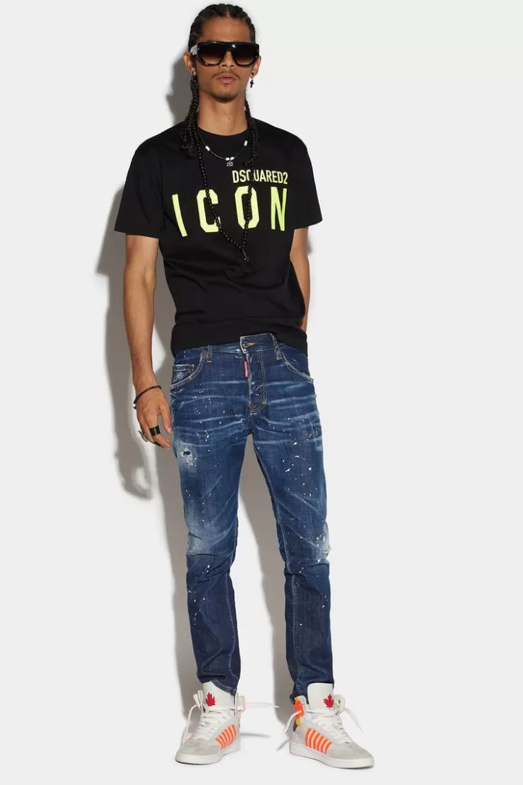 Dsquared2 Dark Techno Surf Wash Skater Jeans>Uomo Jeans