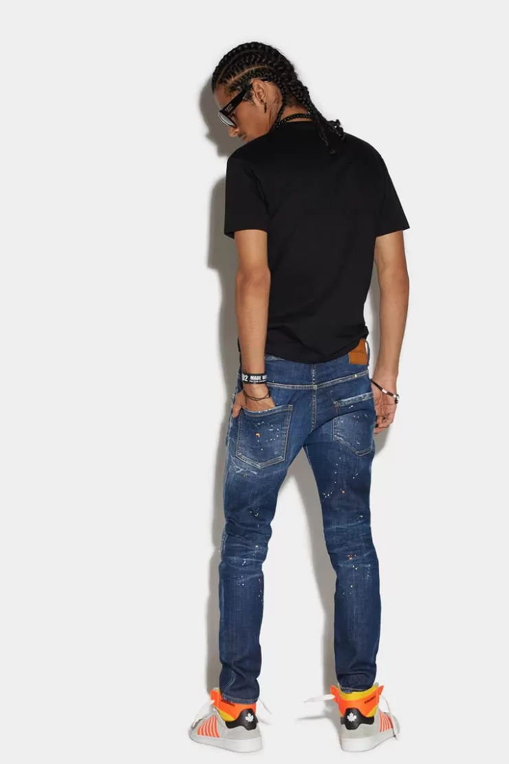 Dsquared2 Dark Techno Surf Wash Skater Jeans>Uomo Jeans